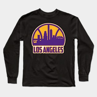 Los Angeles Basketball Skyline Long Sleeve T-Shirt